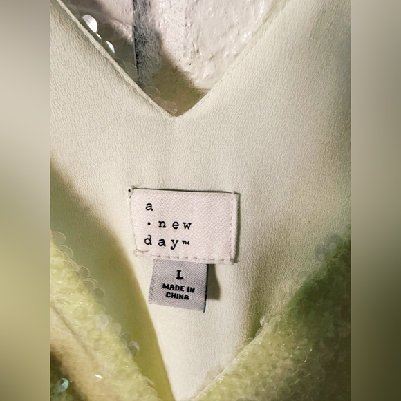 A New Day Yellow Sequin Dress - Picture 5 of 6